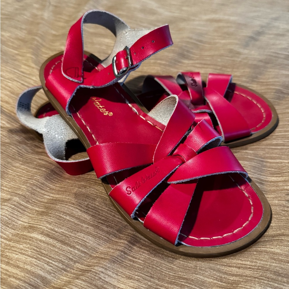 Salt Water Sandals by Hoy Red Cross-Strap Sandals